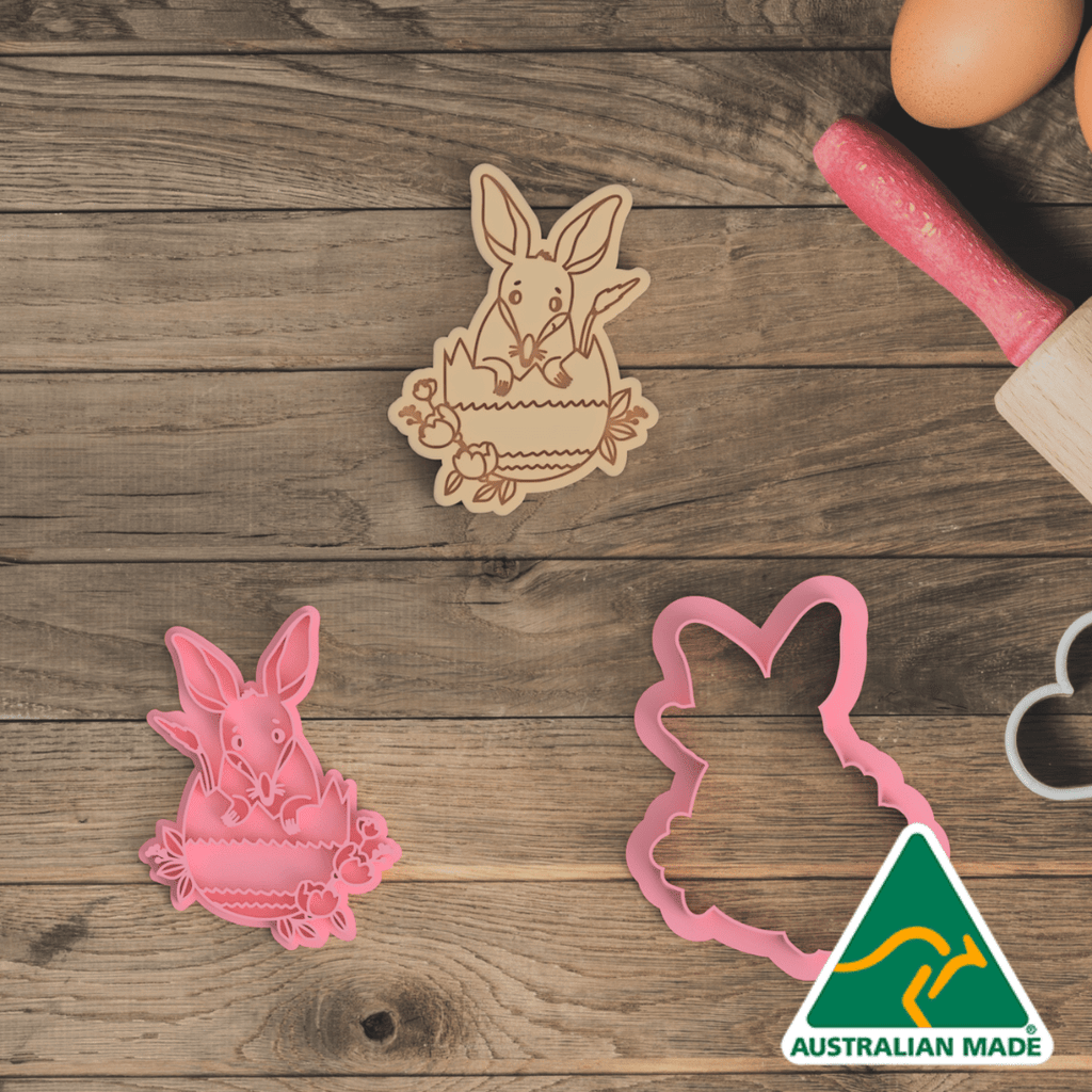 Australian Cookie Cutters Cookie Cutters Copy of Easter Pack of 9 - 2 V1 Cookie Cutter And Embosser Stamp