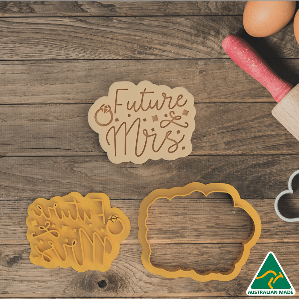 Australian Cookie Cutters Future MRS Cookie Cutter and Embosser Stamp