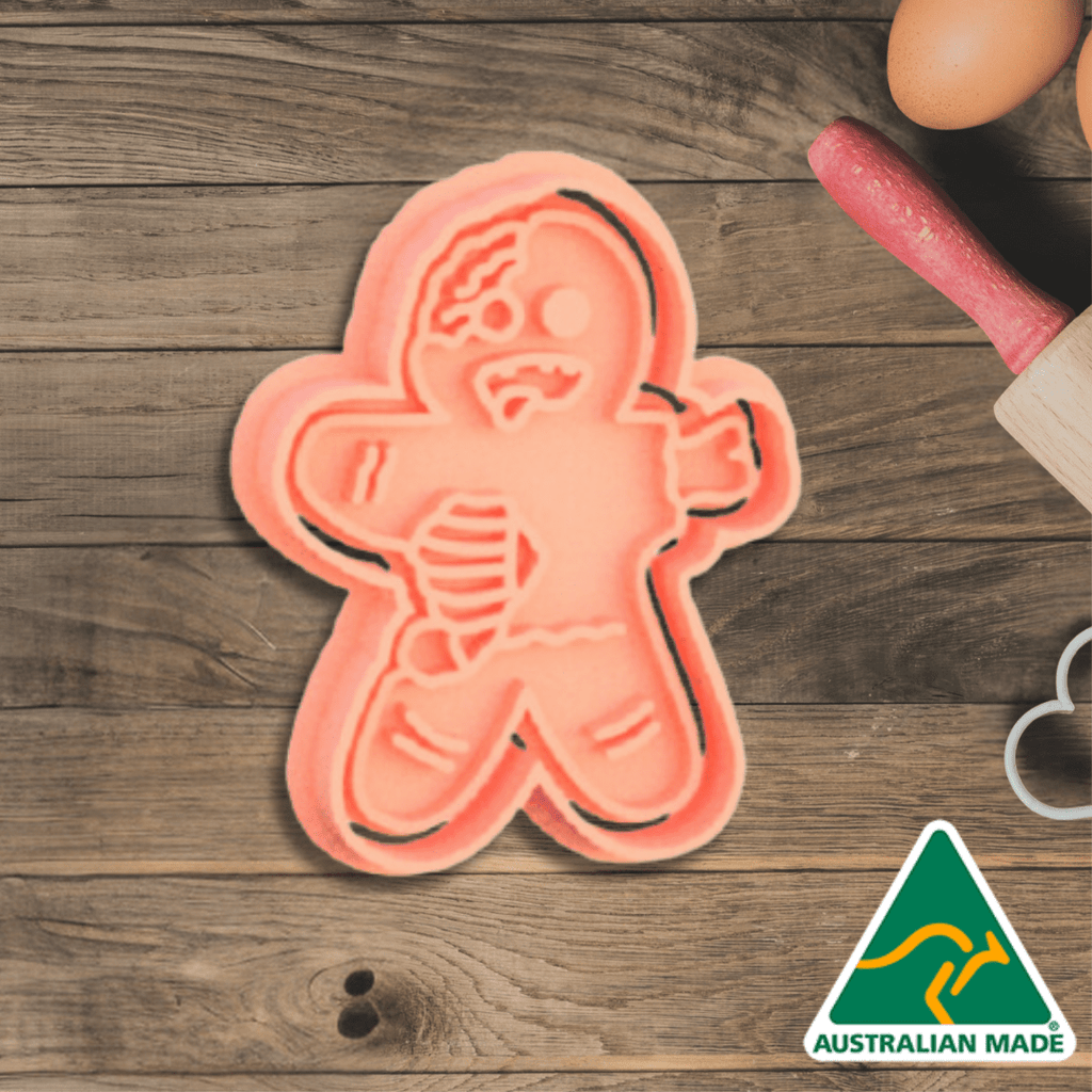 Australian Cookie Cutters Cookie Cutters Halloween Zombie Gingerbread Man Cookie Cutter And Embosser Stamp