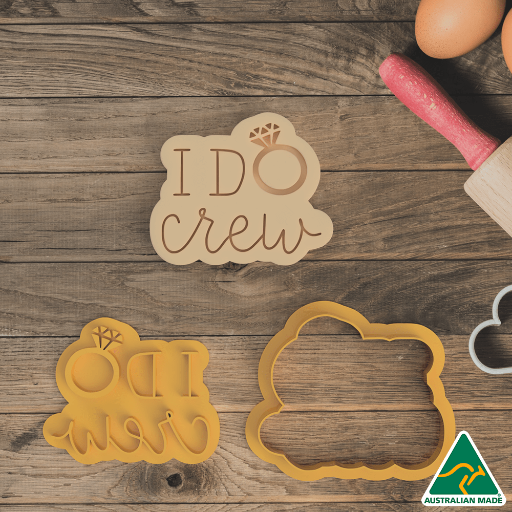 Australian Cookie Cutters Cookie Cutters I Do Crew Cookie Cutter and Embosser Stamp