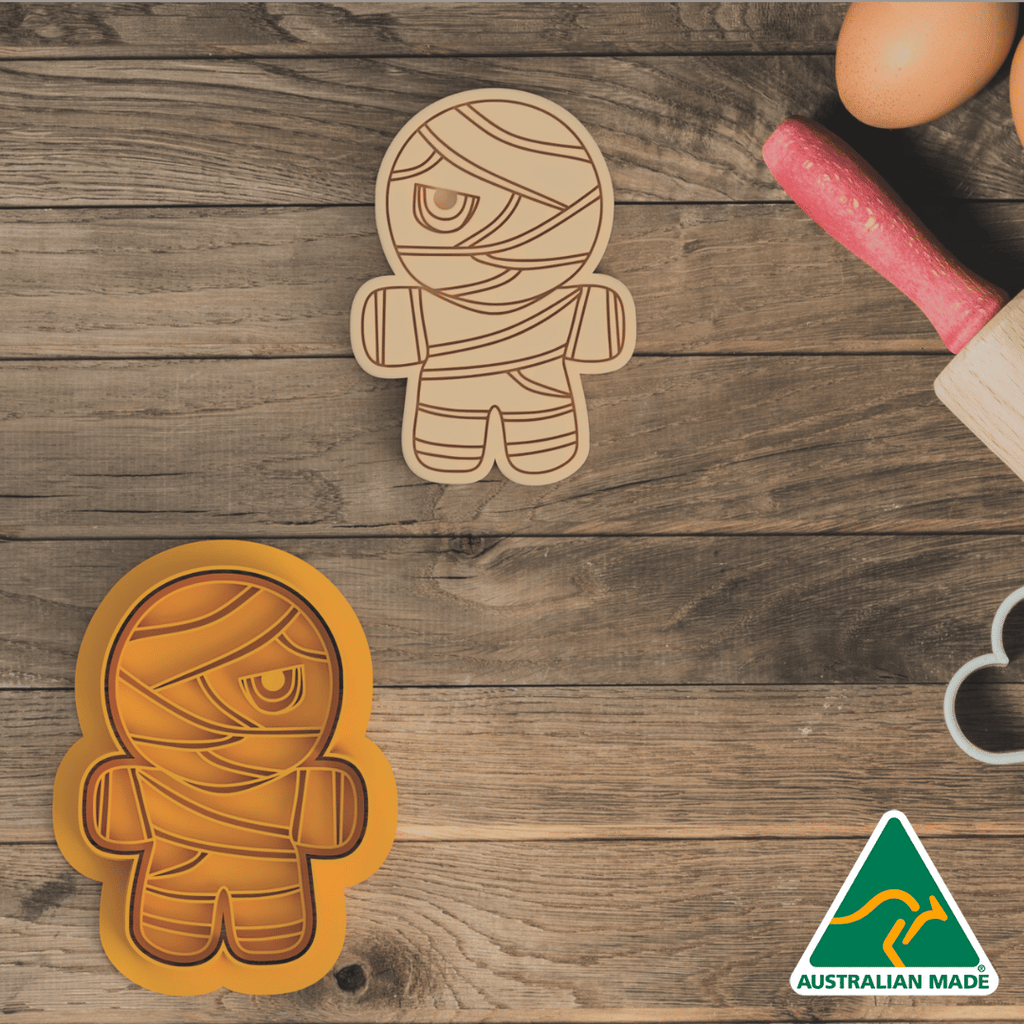 Australian Cookie Cutters Cookie Cutters Mummy V2 Cookie Cutter and Embosser Stamp