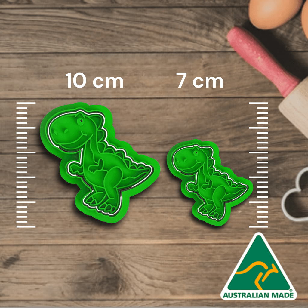 Australian Cookie Cutters Cookie Cutters Rex the Dinosaur Cookie Cutter and Embosser Stamp