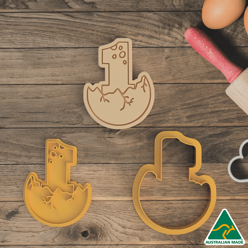 Australian Cookie Cutters Cookie Cutters 7cm / 1 Dinosaur Egg Numbers Cookie Cutters and Stamps