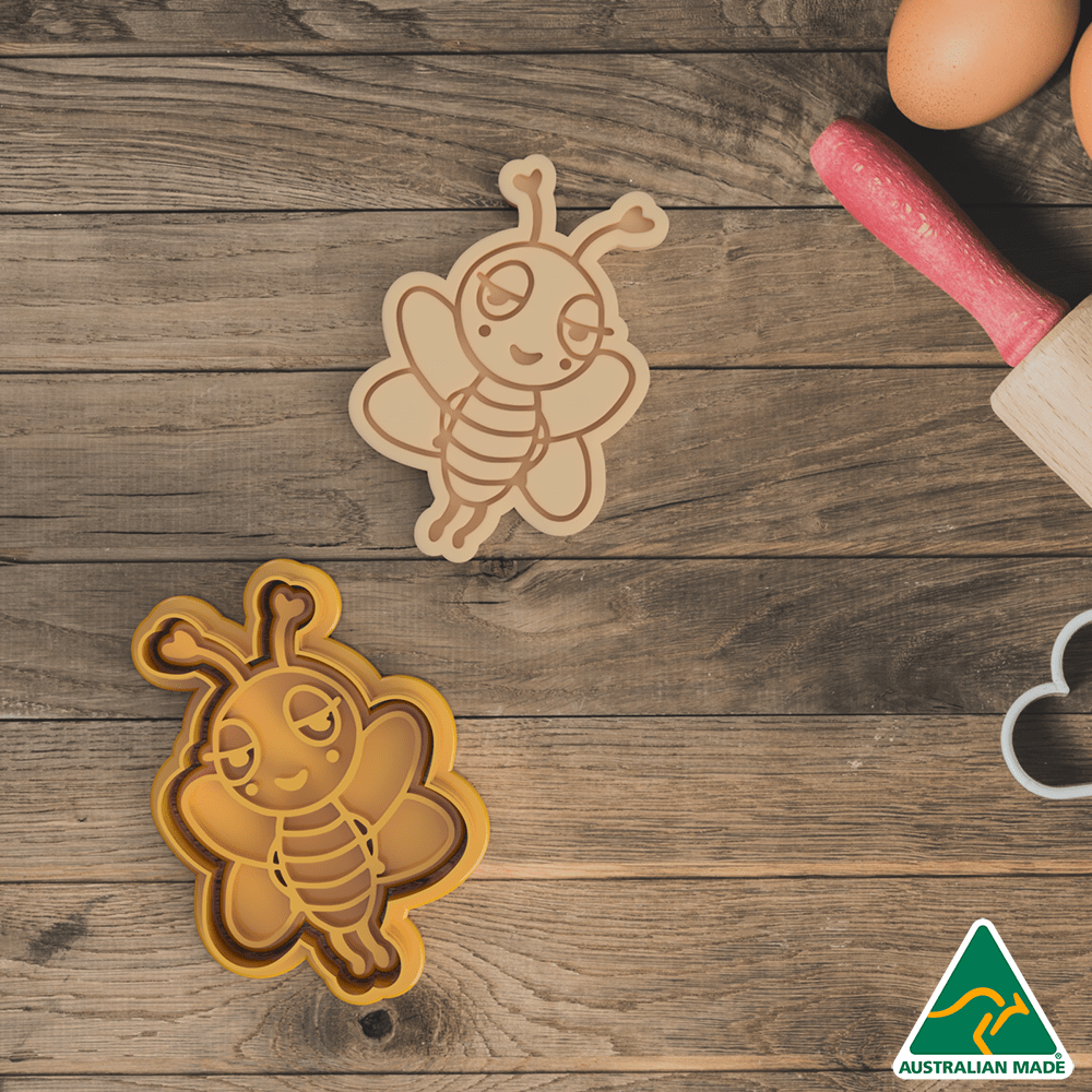 Australian Cookie Cutters Cookie Cutters Bee Cookie Cutter and Embosser Stamp