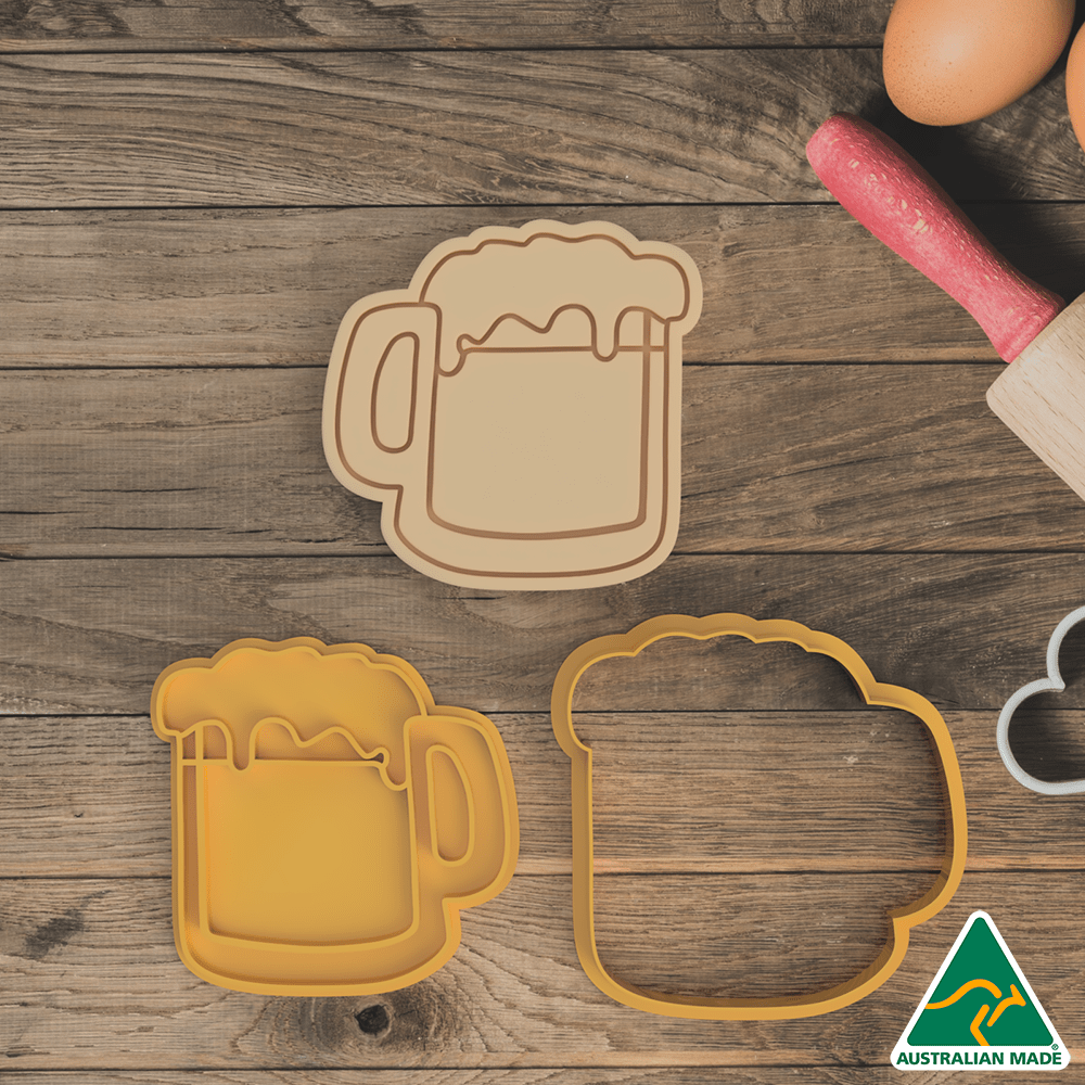 Australian Cookie Cutters Cookie Cutters Beer Cup - Cookie Cutter and Embosser Stamp