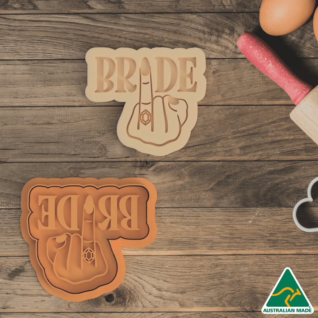 Australian Cookie Cutters Cookie Cutters Bride Finger Cookie Cutter and Embosser Stamp