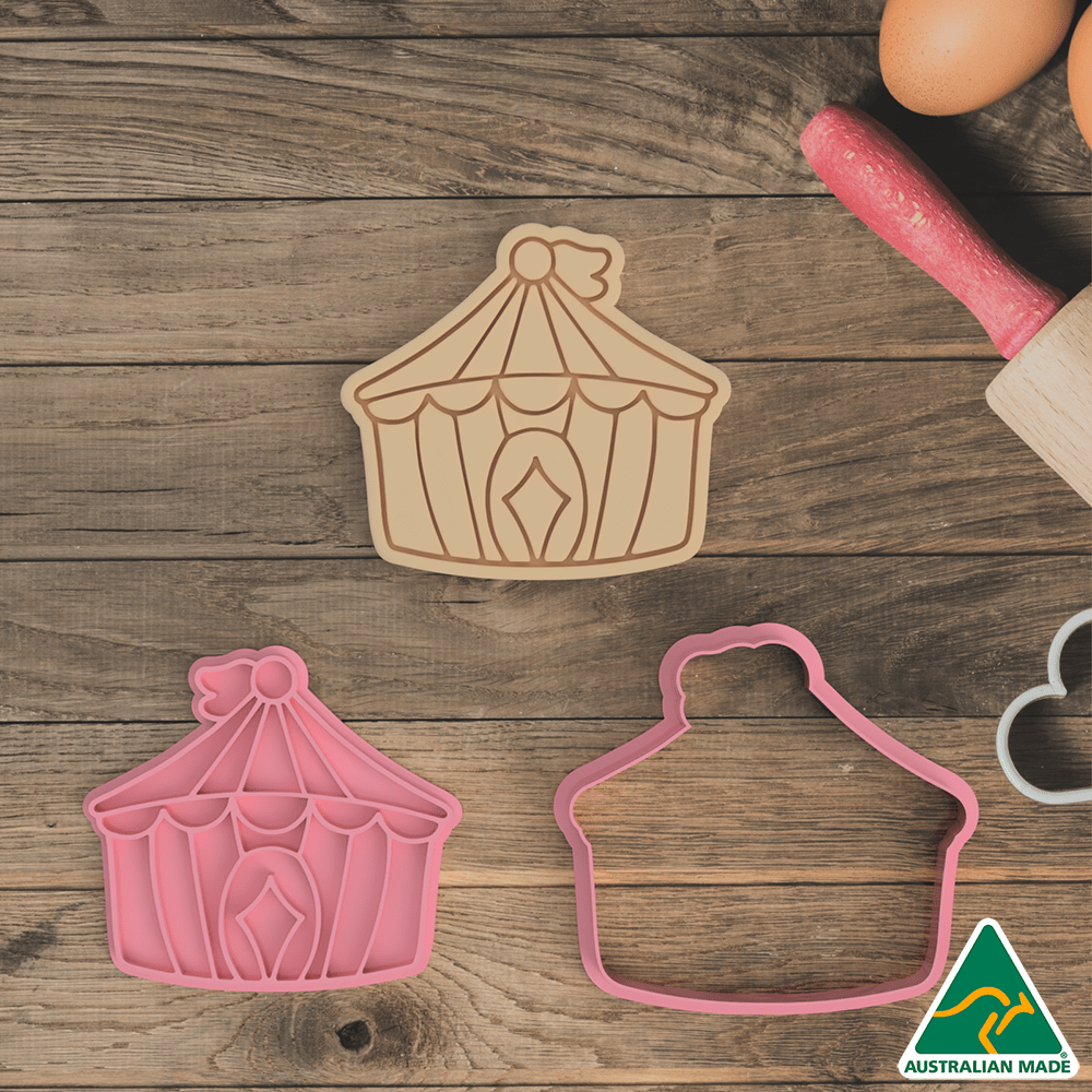 Australian Cookie Cutters Cookie Cutters Circus Tent -  Cookie Cutter and Embosser Stamp