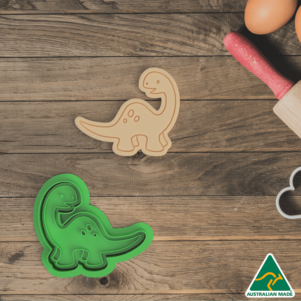 Australian Cookie Cutters Cookie Cutters Dinosaur Cookie Cutter and Embosser Stamp Set of 5
