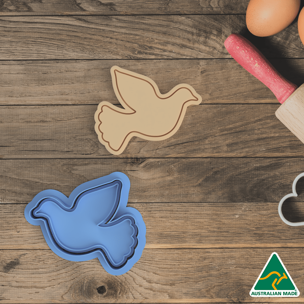 Australian Cookie Cutters Cookie Cutters Dove Cookie Cutter and Embosser Stamp