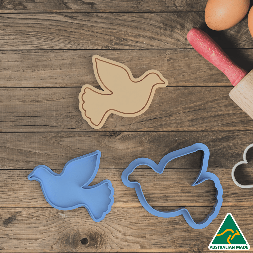 Australian Cookie Cutters Cookie Cutters Dove Cookie Cutter and Embosser Stamp