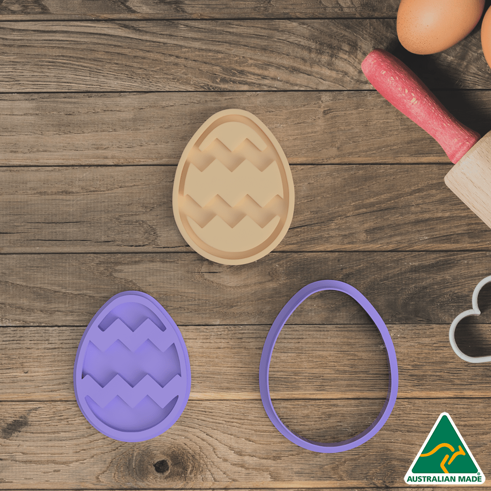 Australian Cookie Cutters Cookie Cutters Easter Egg Pattern #3 Cookie Cutter And Embosser Stamp