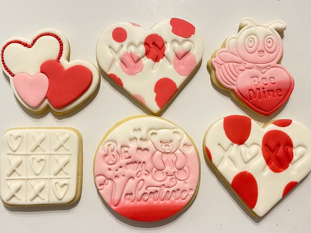 Australian Cookie Cutters Cookie Cutters Group Of Hearts Cookie Cutter and Embosser Stamp