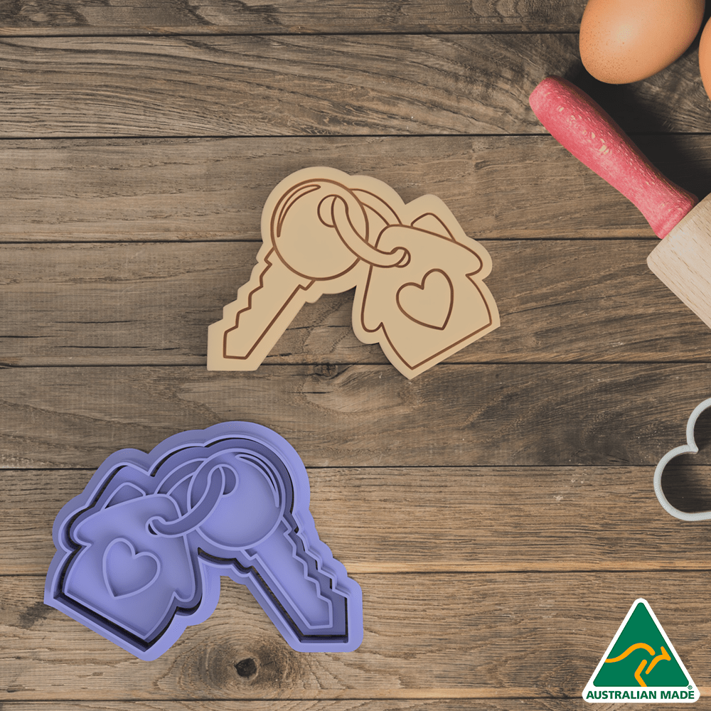 Australian Cookie Cutters Cookie Cutters House Key Cookie Cutter and Embosser Stamp