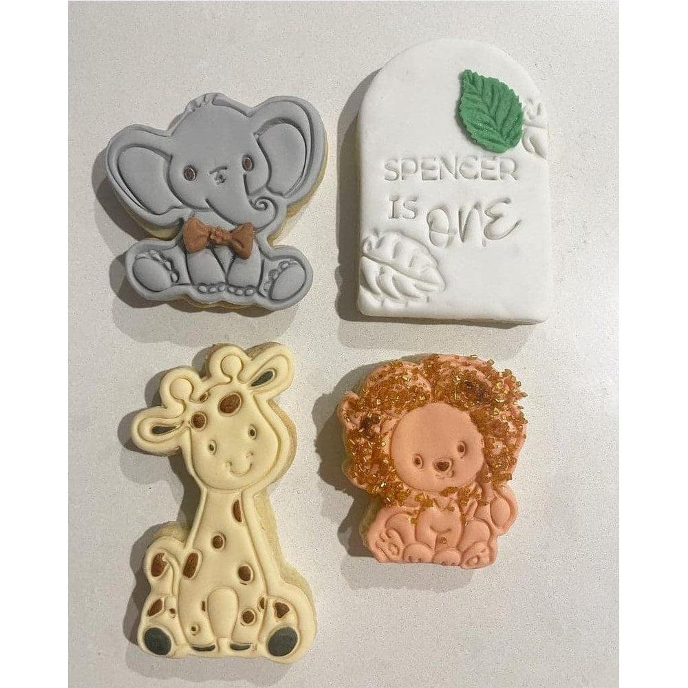 Australian Cookie Cutters Cookie Cutters Jungle Animals- Set of 5 Cookie Cutter And Embosser Stamp