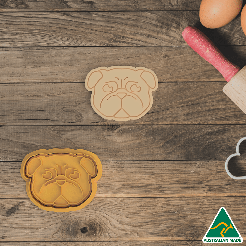 Australian Cookie Cutters Cookie Cutters Pug Cookie Cutter and Embosser Stamp