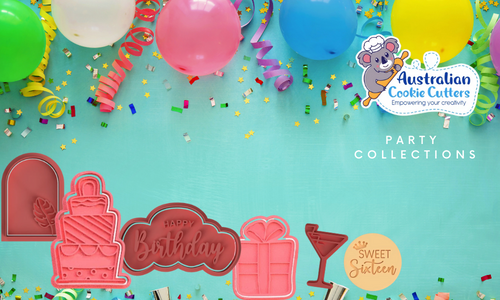 Birthday Party Cookie Cutter and Embosser Stamps