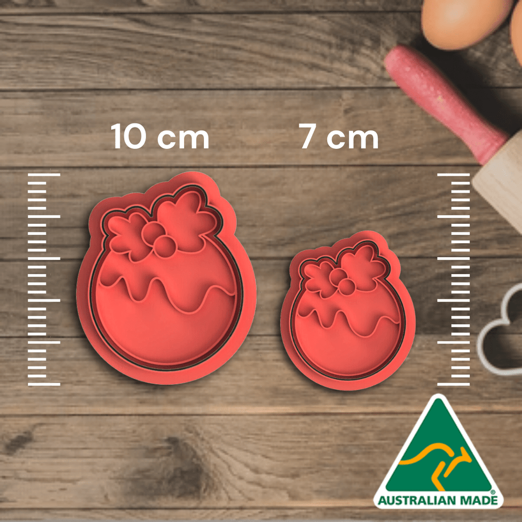 Australian Cookie Cutters Cookie Cutters Christmas Pudding Cookie Cutter and Embosser Stamp