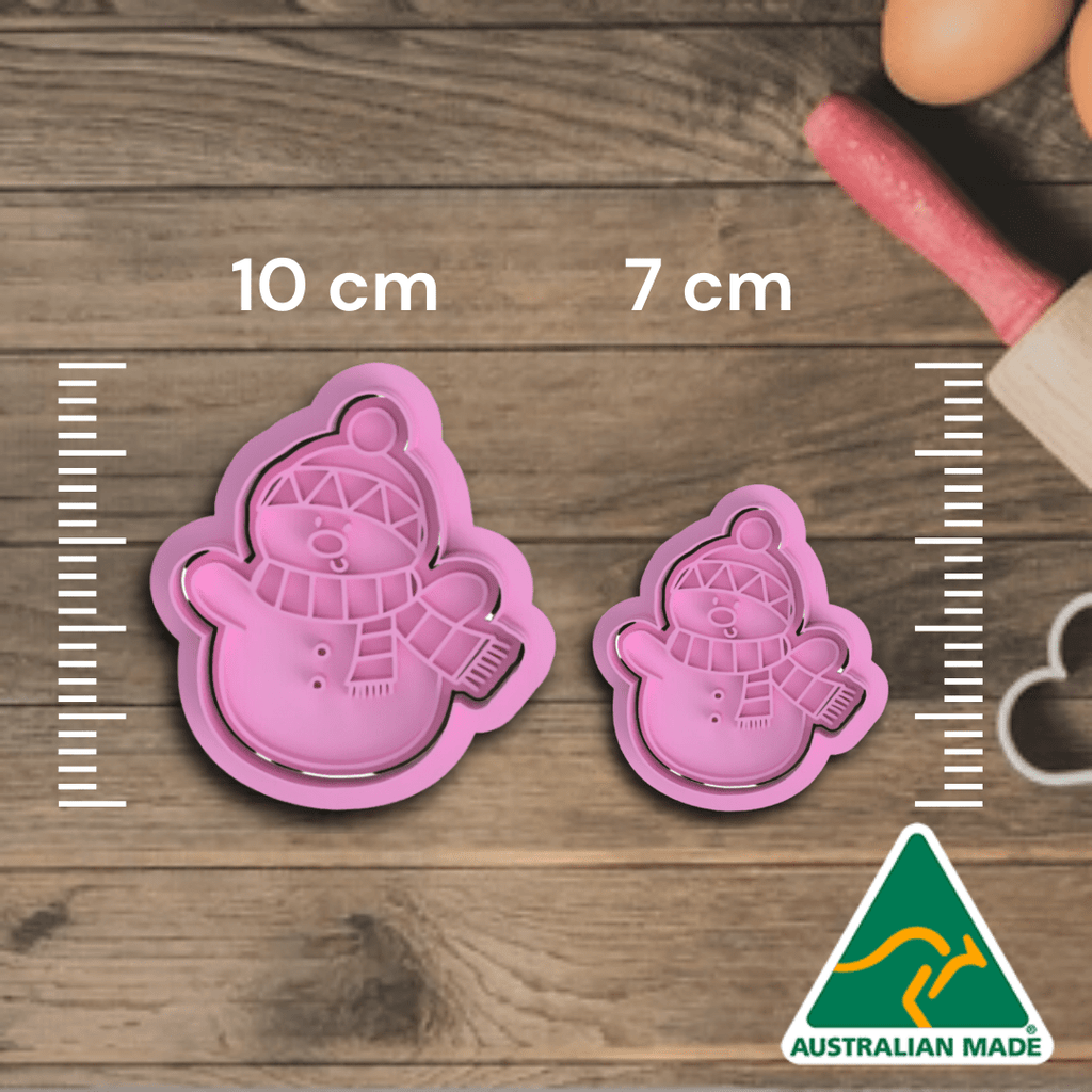 Australian Cookie Cutters Cookie Cutters Christmas Snowman Cookie Cutter and Embosser Stamp