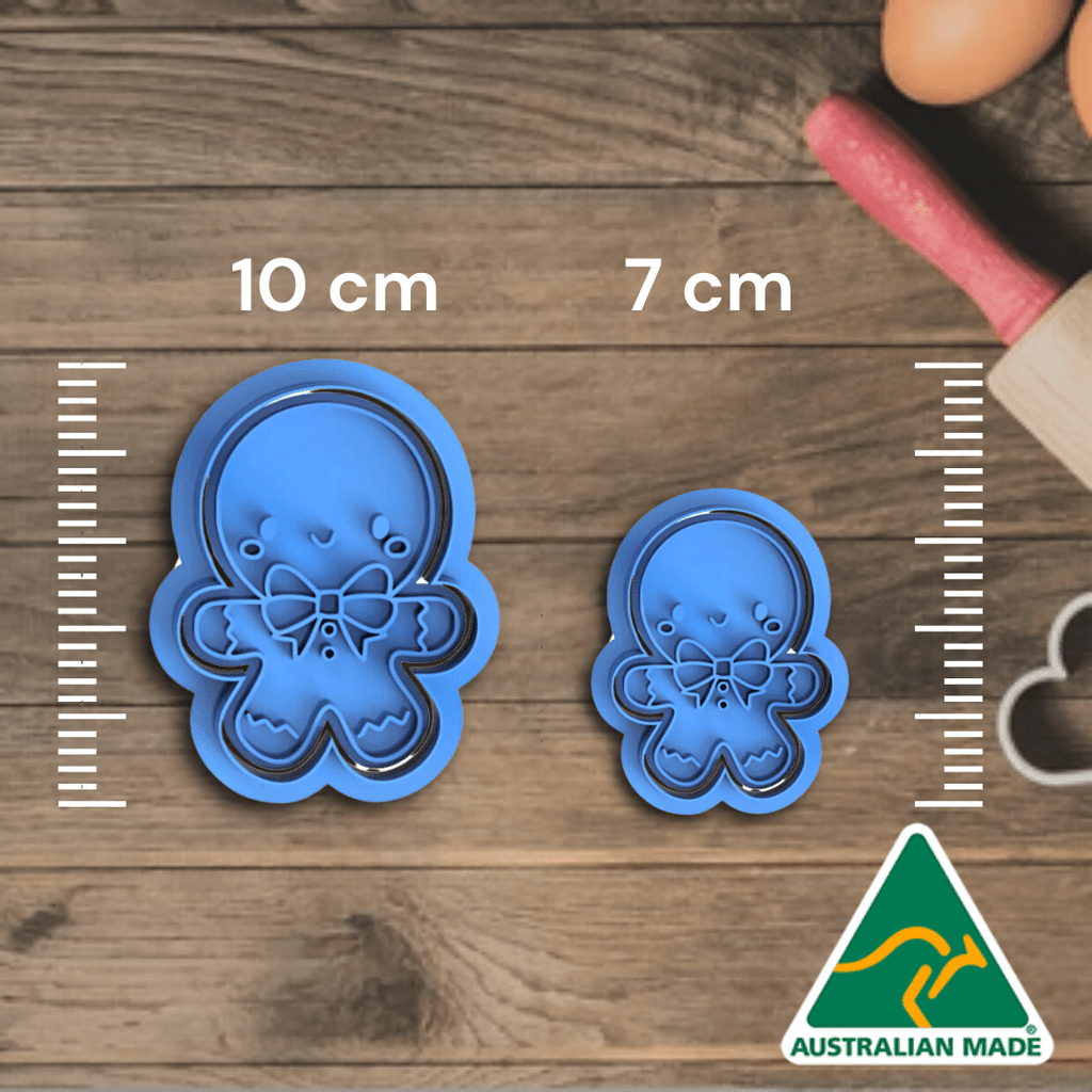 Australian Cookie Cutters Cookie Cutters Christmas Gingerbread Man Cookie Cutter and Embosser Stamp