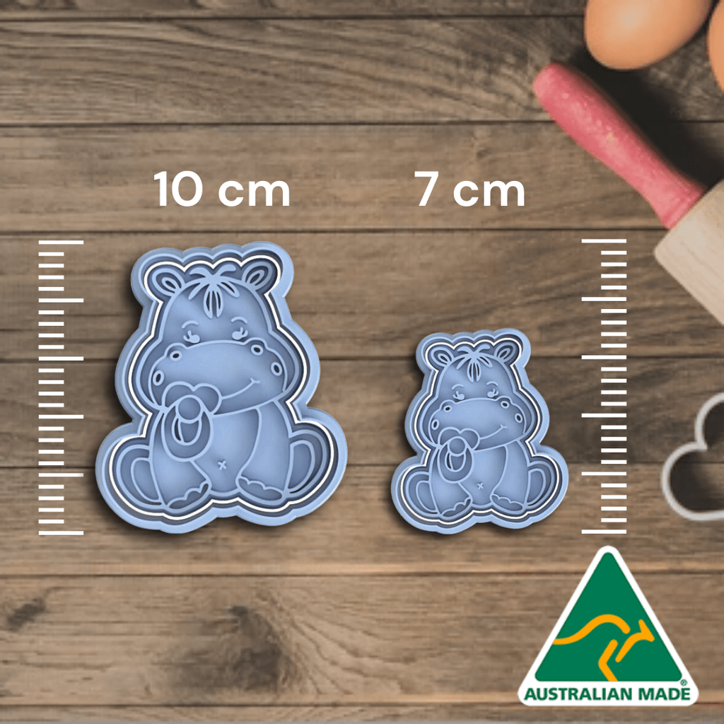 Baby Hippo Cookie Cutter and Embosser Stamp