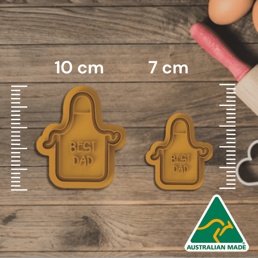Australian Cookie Cutters Cookie Cutters Best Dad Apron Cookie Cutter and Embosser Stamp