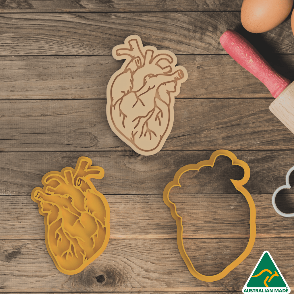 Australian Cookie Cutters Cookie Cutters Body Organs Set Cookie Cutter and Embosser Stamp