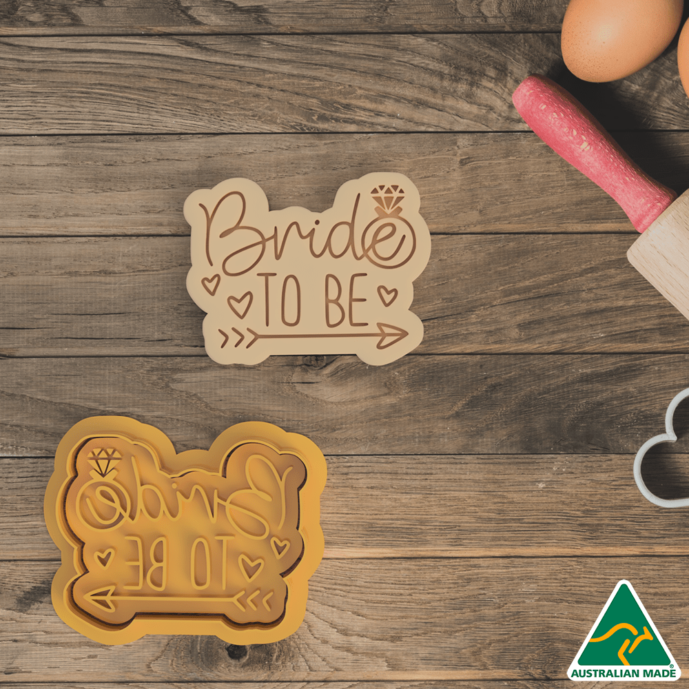 Bride to Be Cookie Cutter and Embosser Stamp