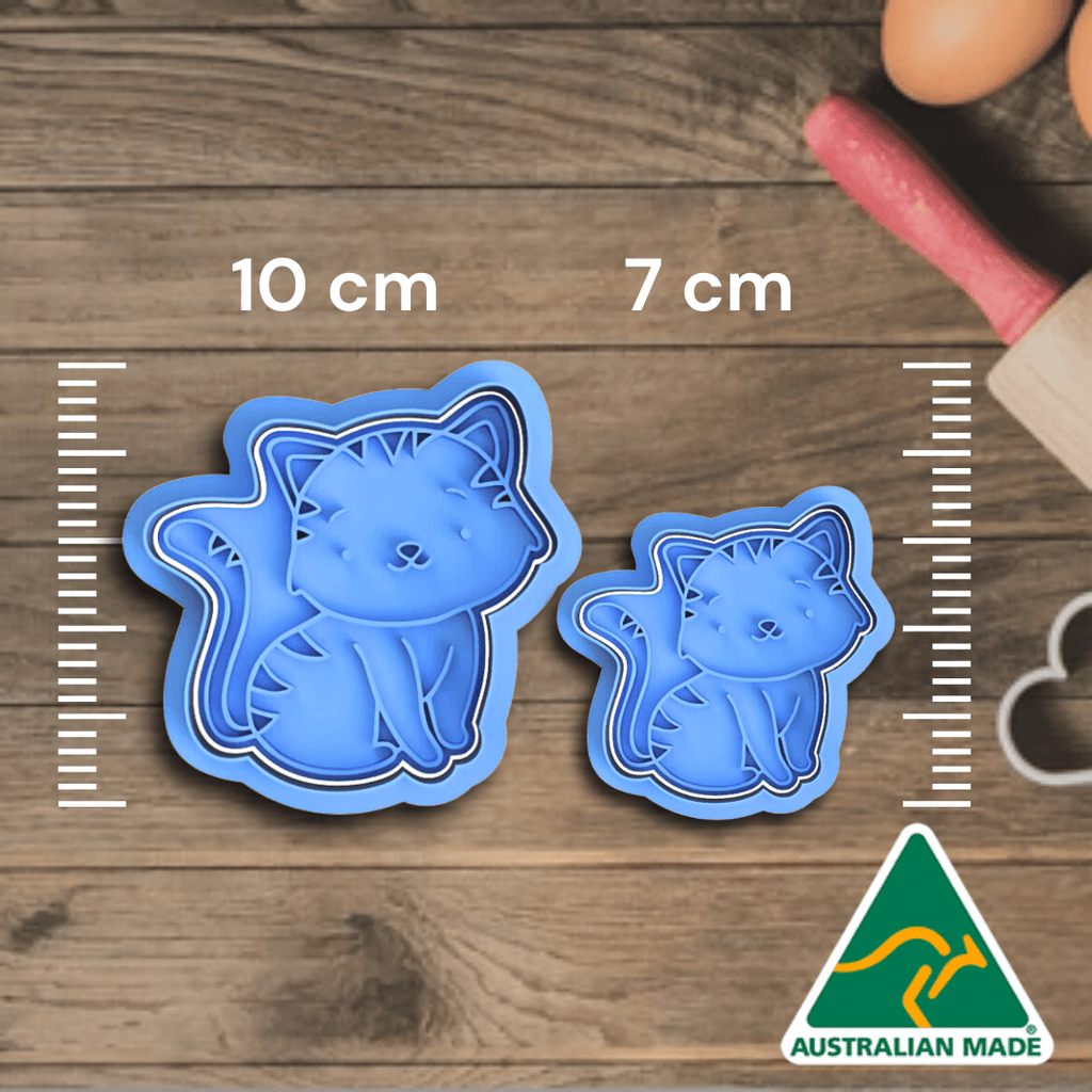 Cat Cookie Cutter and Embosser Stamp