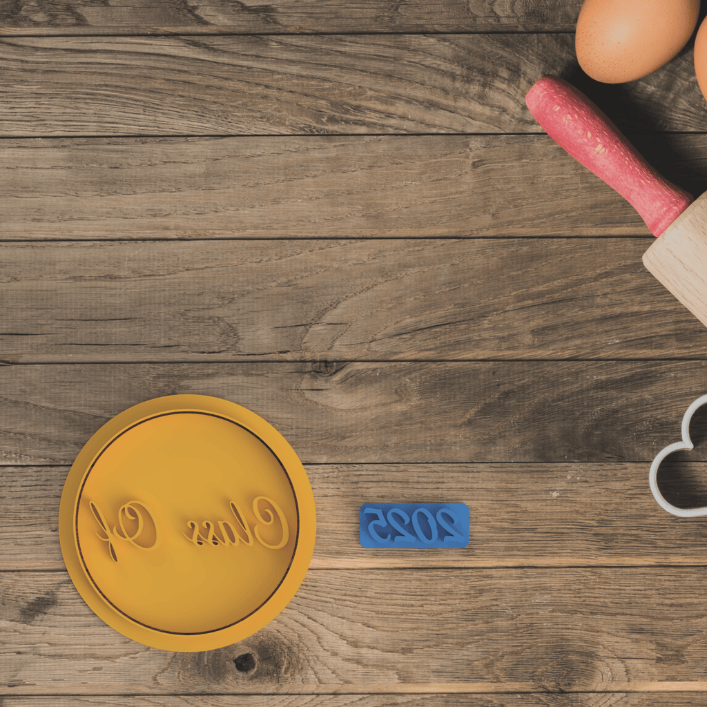 Australian Cookie Cutters Cookie Cutters Class of 2025 Cookie Cutter and Embosser Stamp