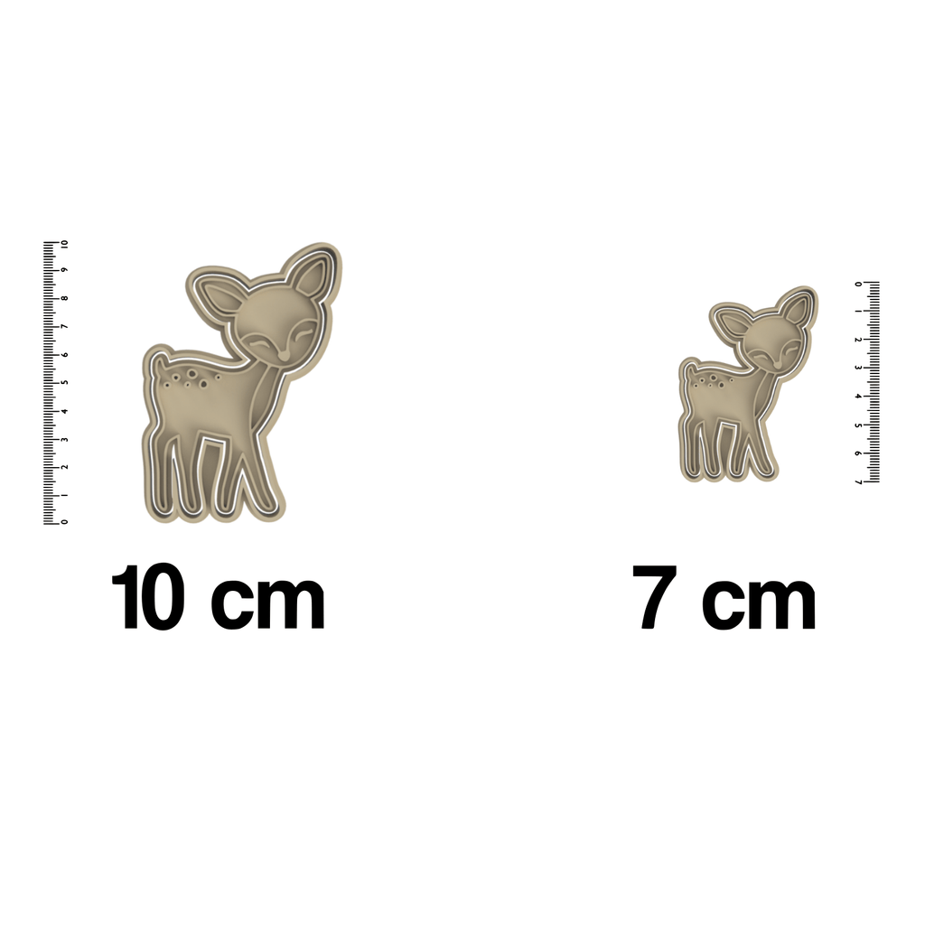 Forest Animals Deer Cookie Cutter And Embosser Stamp