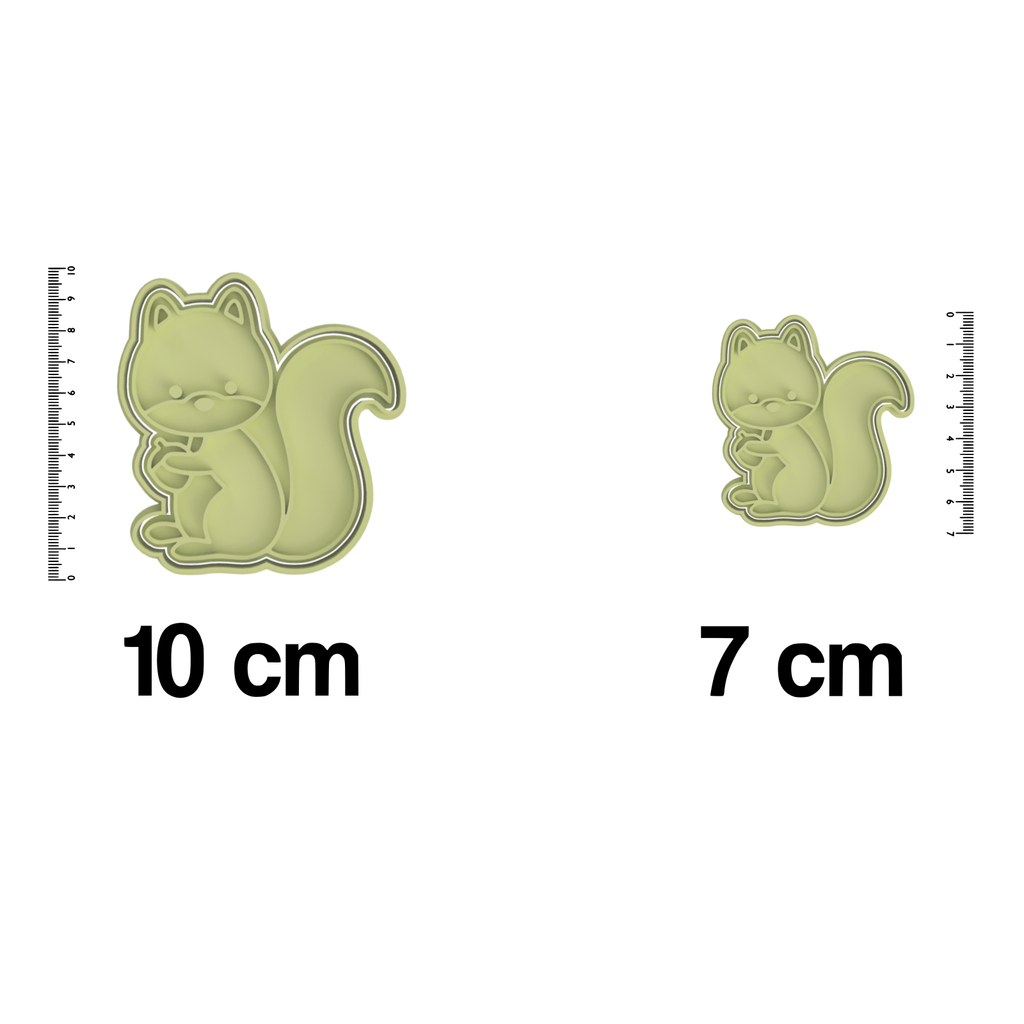 Forest Animals- Squirrel Cookie Cutter And Embosser Stamp