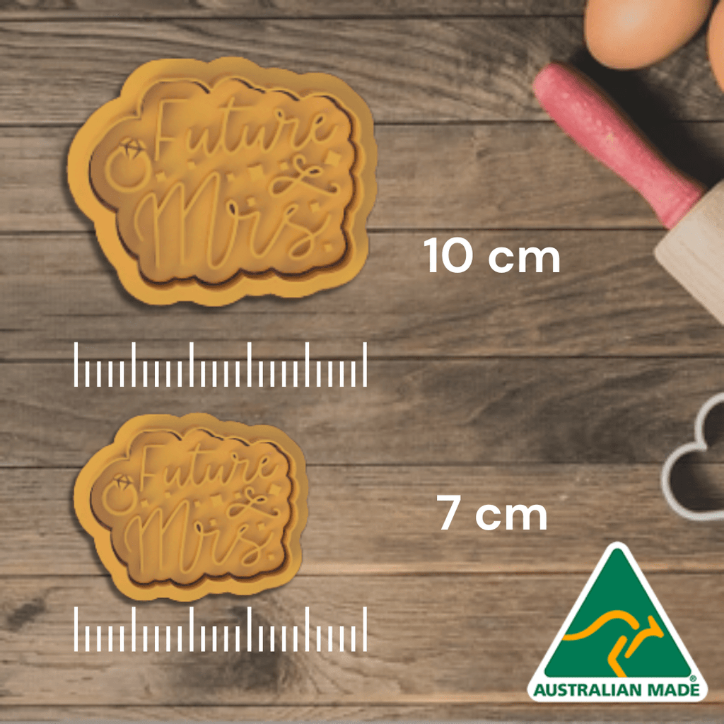 Australian Cookie Cutters Cookie Cutters Future MRS Cookie Cutter and Embosser Stamp