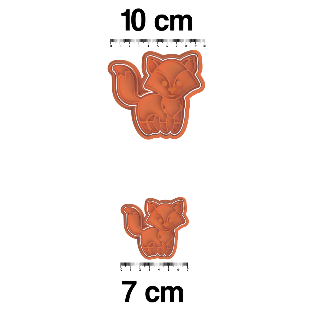 Australian Cookie Cutters Cookie Cutters Jungle Animals- Fox Cookie Cutter And Embosser Stamp