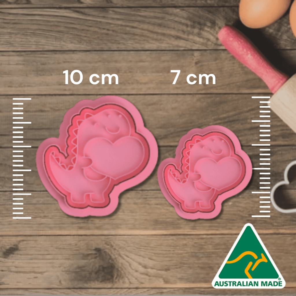 Australian Cookie Cutters Cookie Cutters Love Dinosaur Cookie Cutter And Embosser Stamp