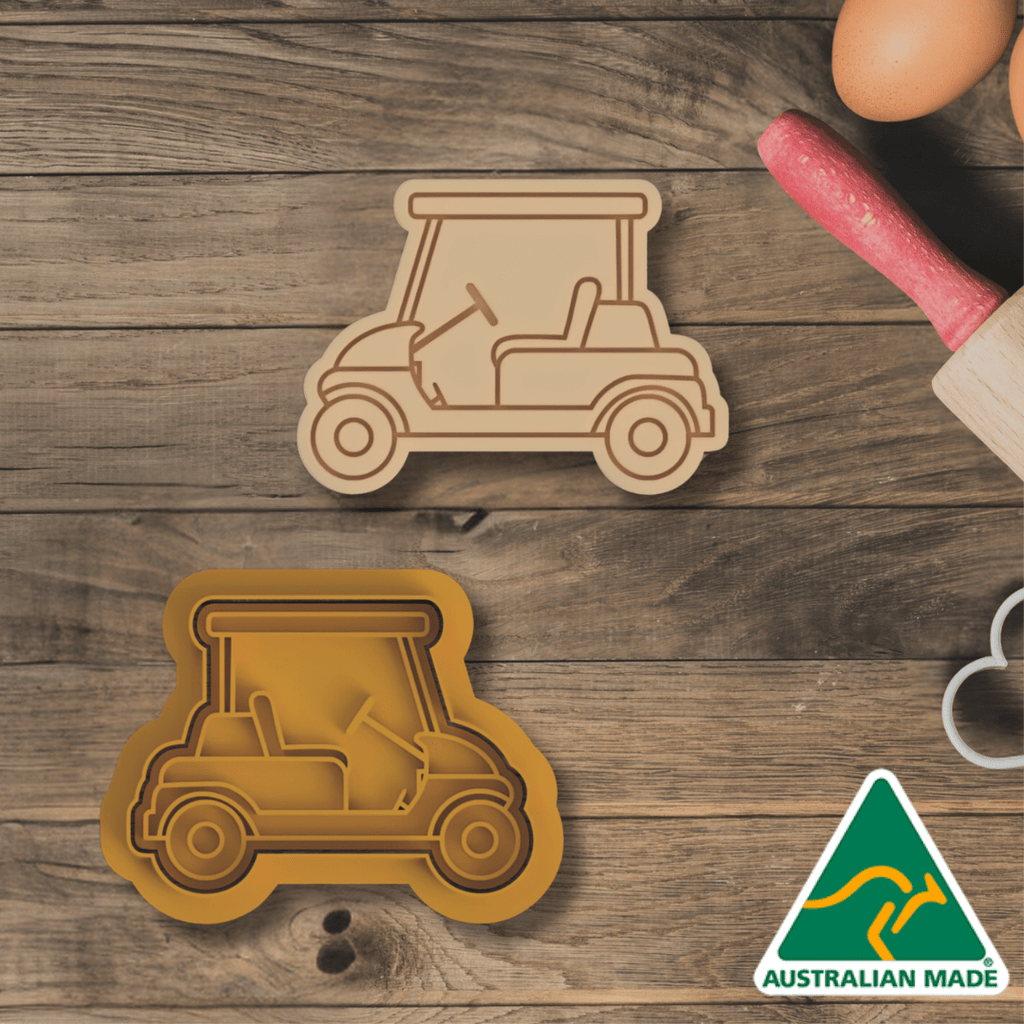 Golf Cart Cookie Cutter and Embosser Stamp