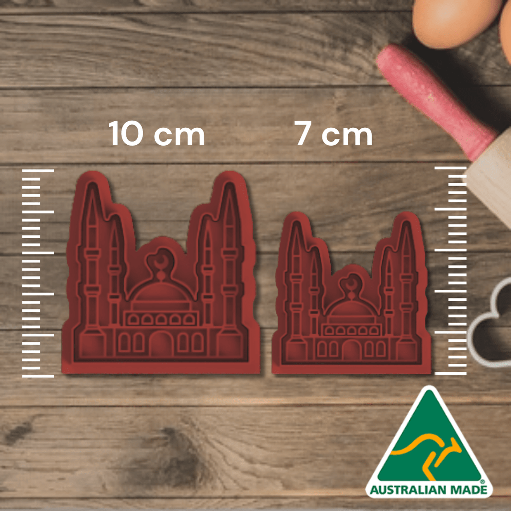 Australian Cookie Cutters Cookie Cutters Mosque Cookie Cutter and Embosser Stamp