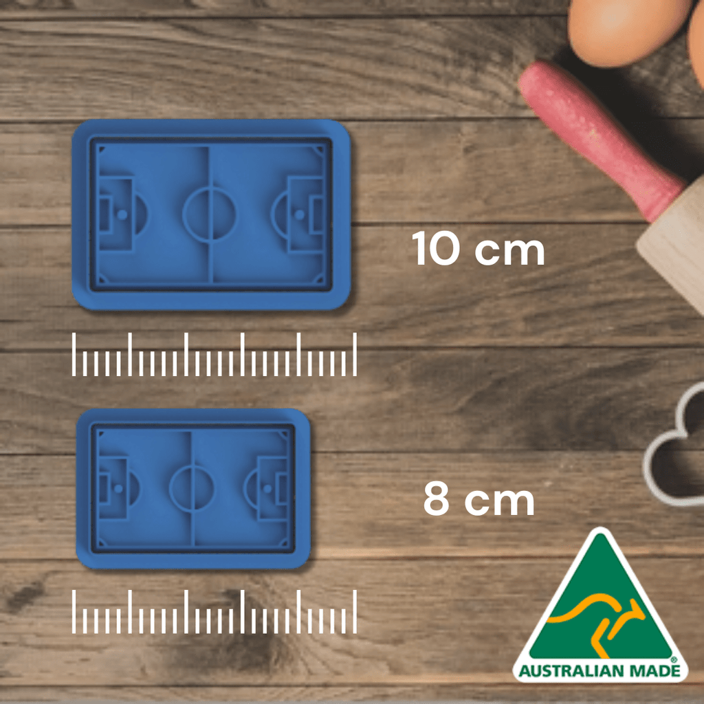 Australian Cookie Cutters Cookie Cutters Soccer Field Cookie Cutter and Embosser Stamp