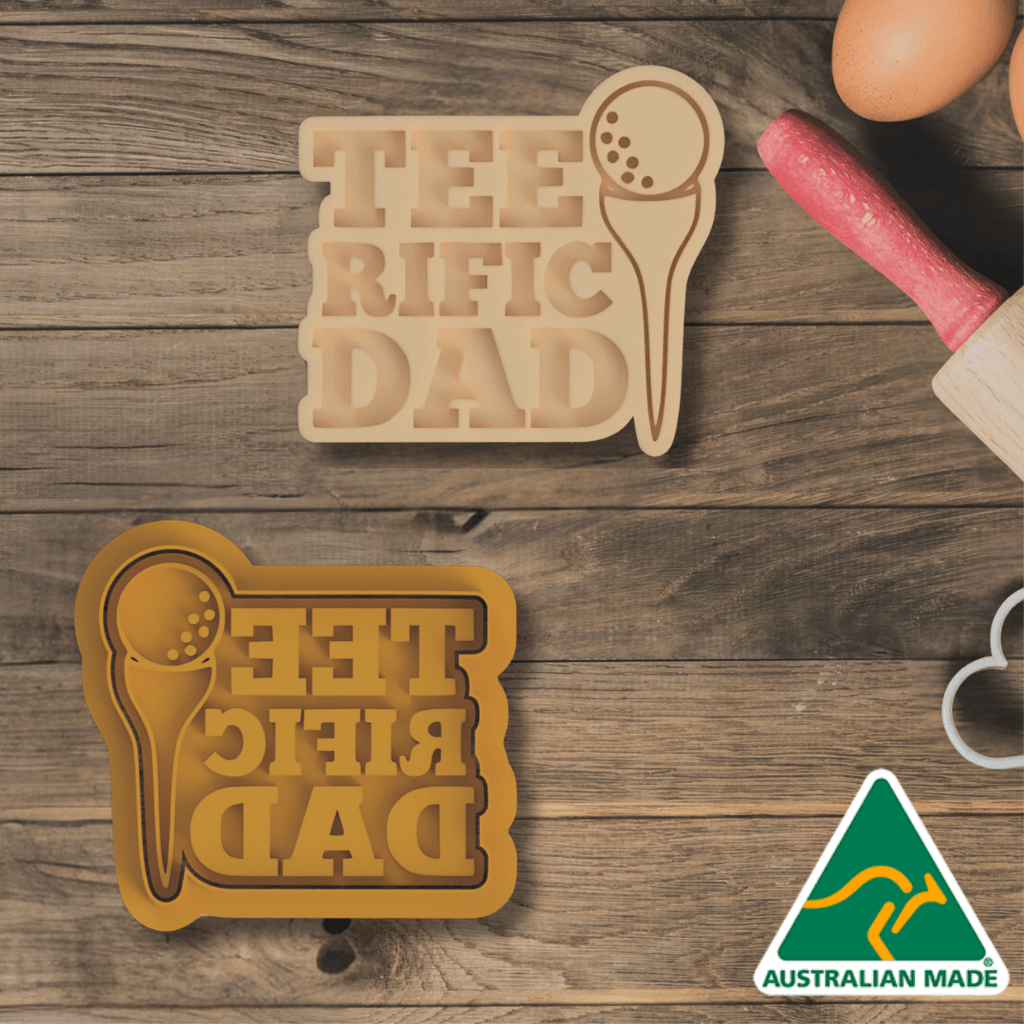 Australian Cookie Cutters Cookie Cutters Tee-Rific Dad Cookie Cutter and Embosser Stamp