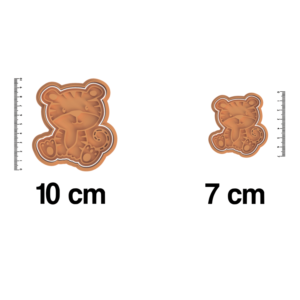 Tiger Cookie Cutter and Embosser Stamp