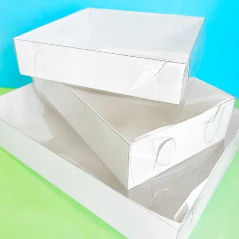 Clear Lid Cookie Box | 22.5cm x 11.5cm x 4.5cm | Retail Pack