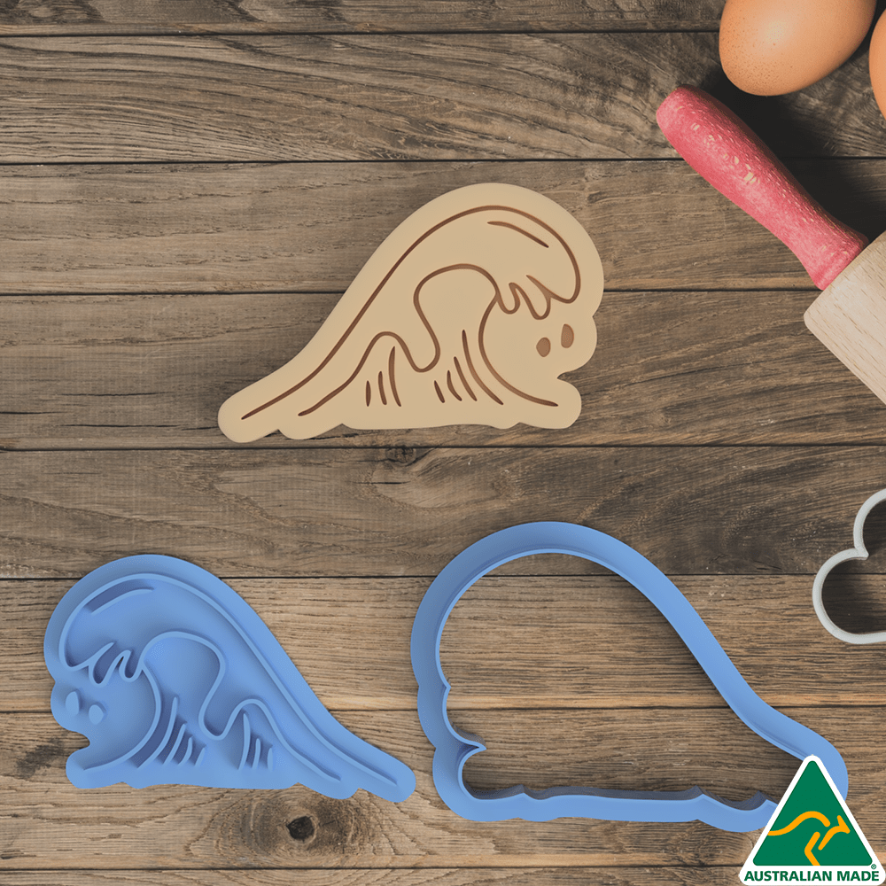 Australian Cookie Cutters Australia Day- Wave Cookie Cutter And Embosser Stamp