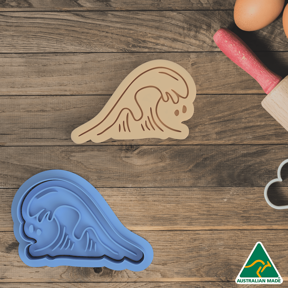 Australian Cookie Cutters Australia Day- Wave Cookie Cutter And Embosser Stamp