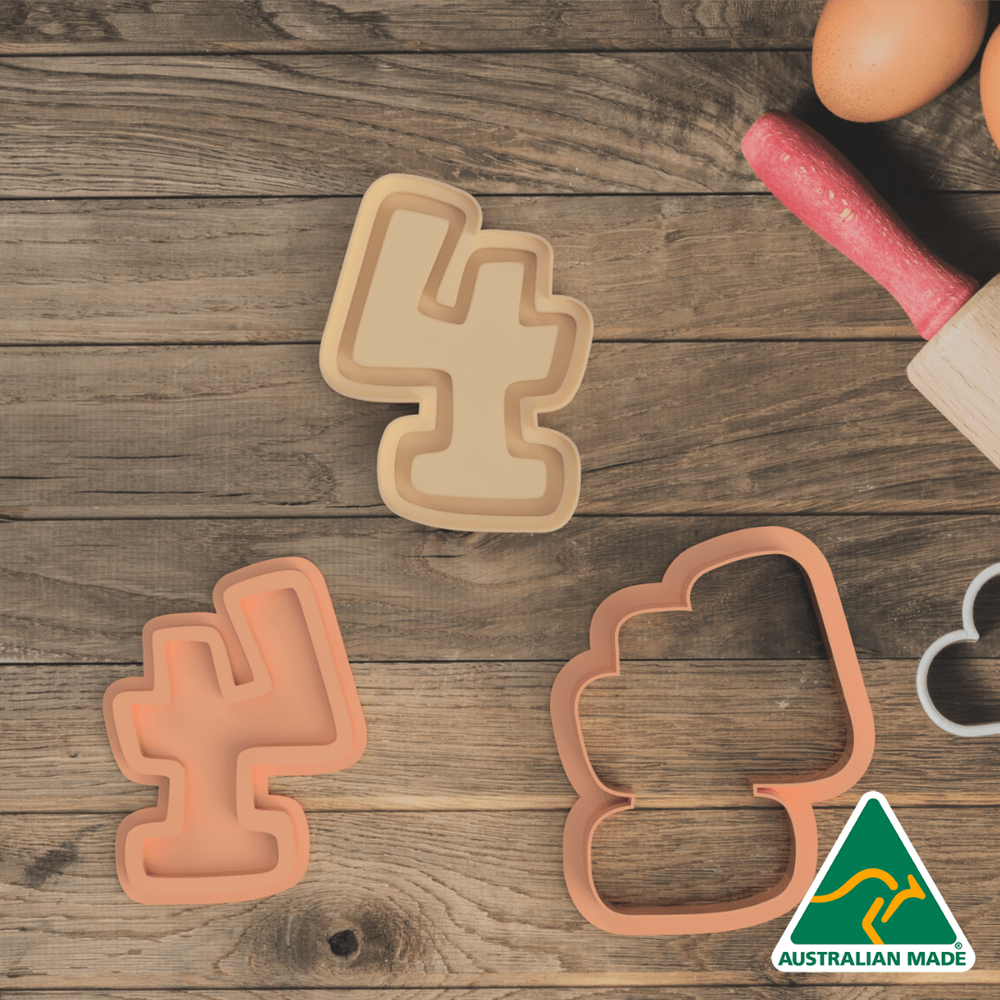 Australian Cookie Cutters Cookie Cutters 4 Cookie Cutter and Embosser Stamp