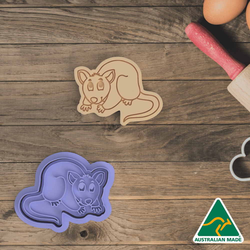 Possum Cookie Cutter And Embosser Stamp