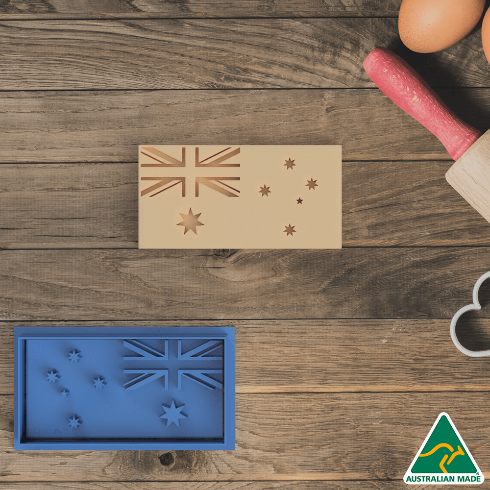 Australian Cookie Cutters Cookie Cutters Australia Day- Australian Flag Cookie Cutter And Embosser Stamp