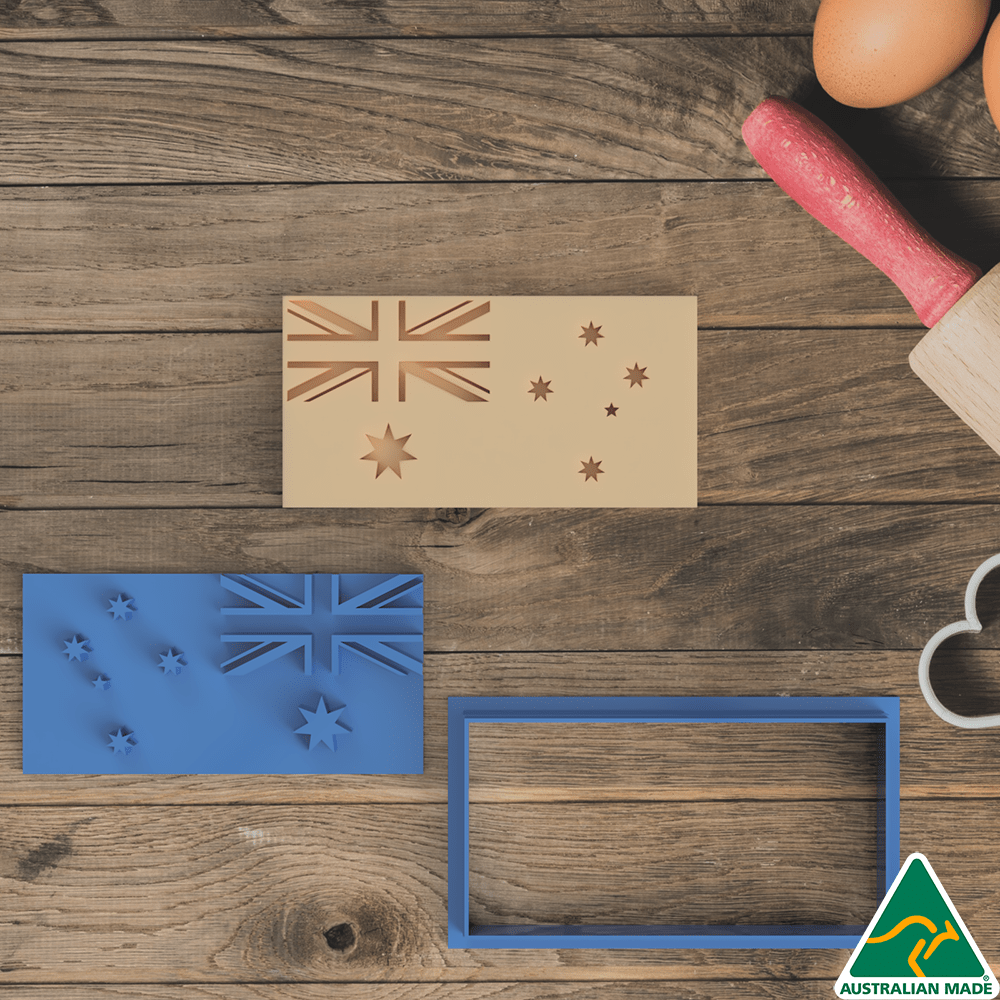 Australian Cookie Cutters Cookie Cutters Australia Day- Australian Flag Cookie Cutter And Embosser Stamp