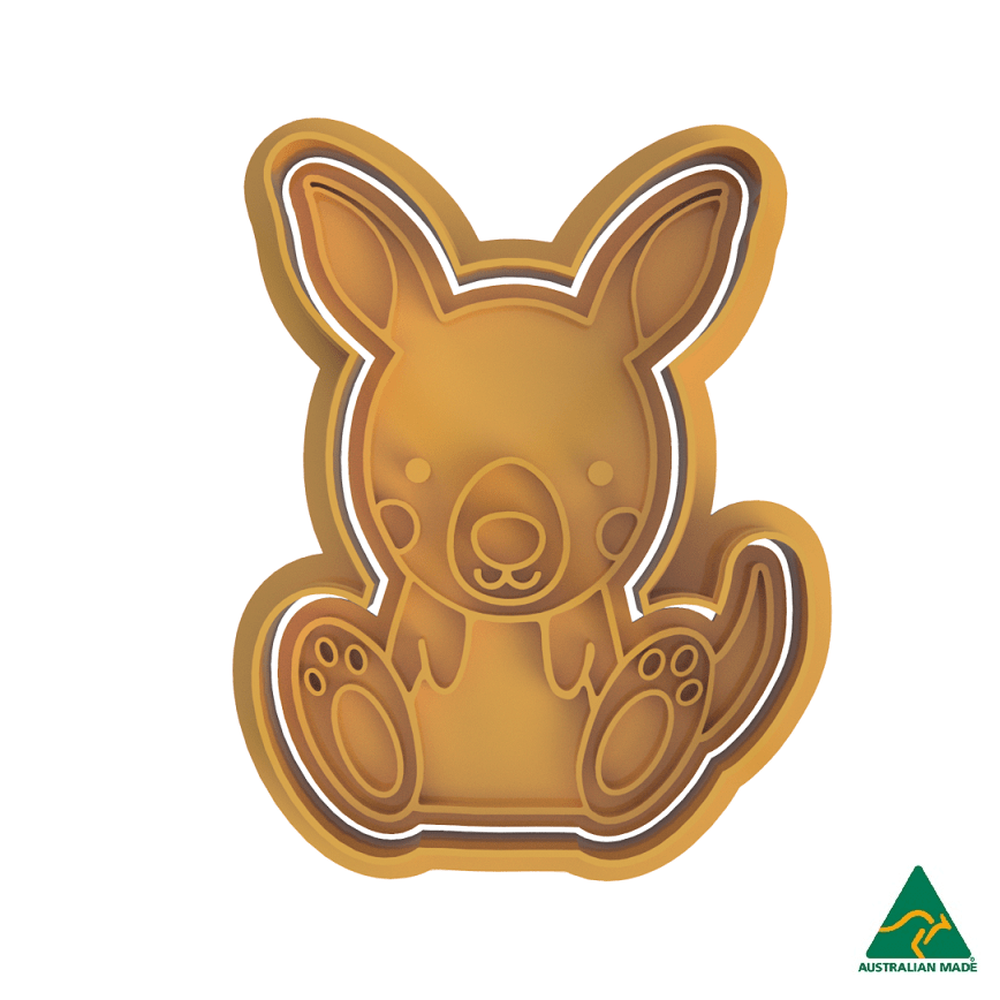 Australia Day- Kangaroo Cookie Cutter And Embosser Stamp