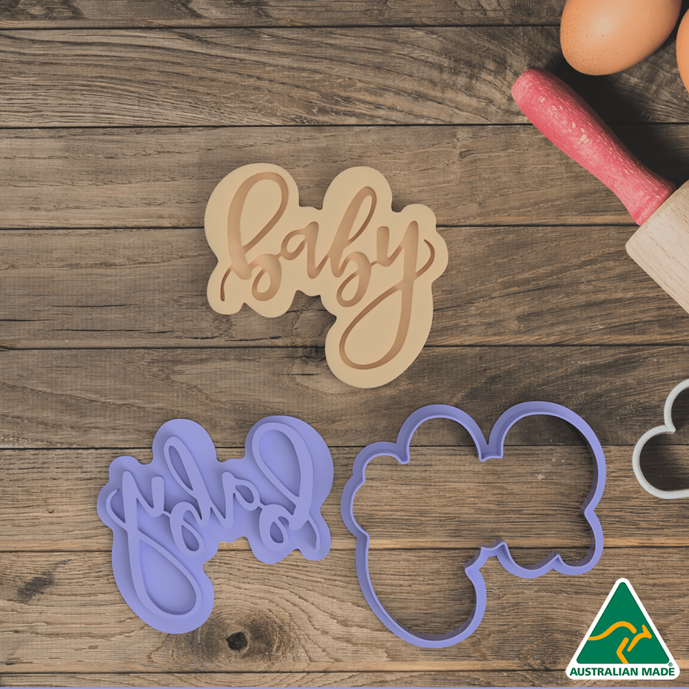 Australian Cookie Cutters Cookie Cutters Baby Cookie Cutter and Embosser Stamp