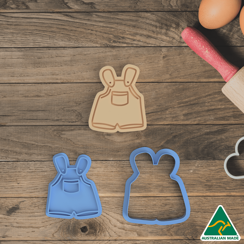 Australian Cookie Cutters Cookie Cutters Baby Overalls Cookie Cutter And Embosser