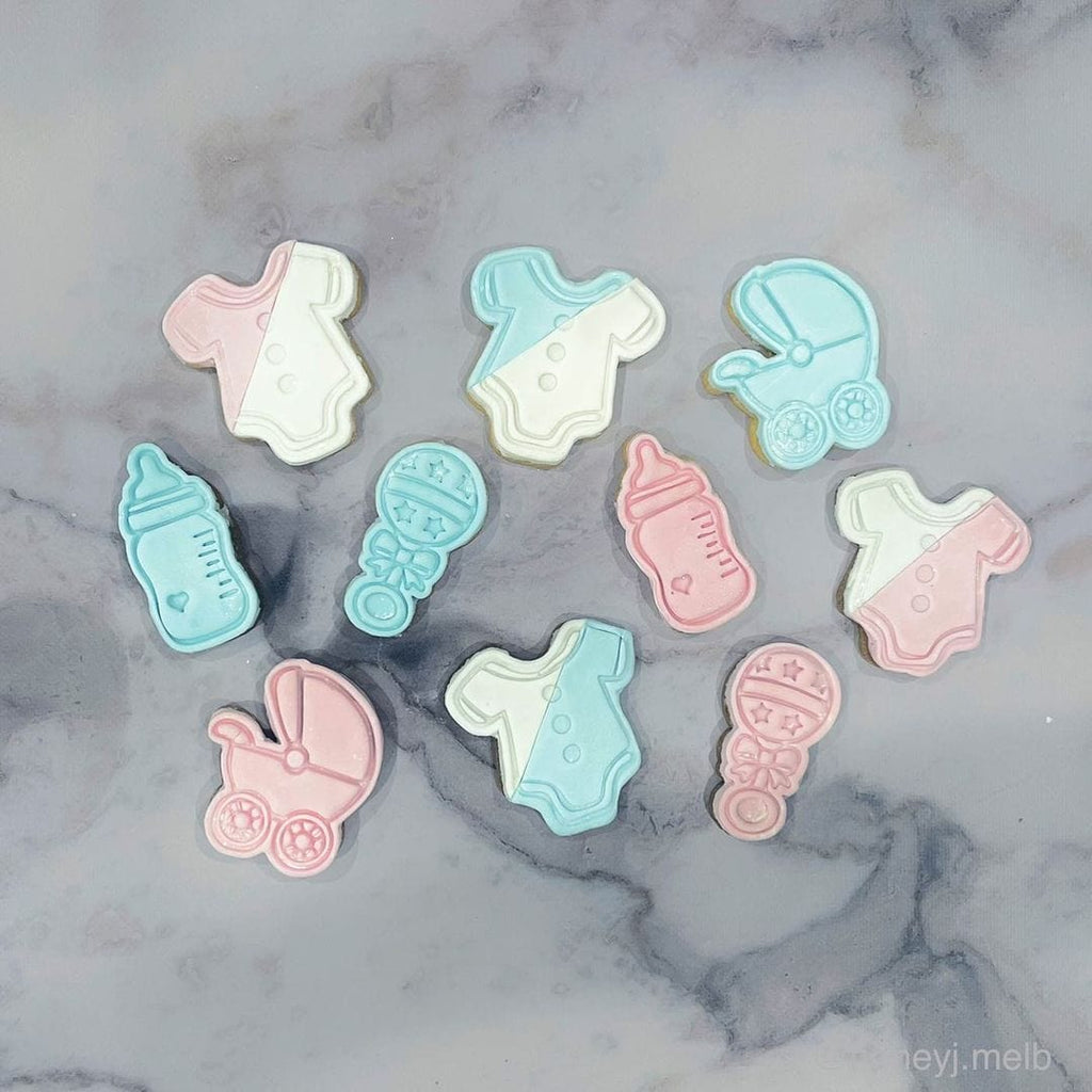 Australian Cookie Cutters Cookie Cutters Baby Pram Cookie Cutter and Embosser stamp